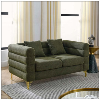Sectional Sofa, Living Room Comfort Fabric Sectional Sofa-Deep Seating Sectional Sofa