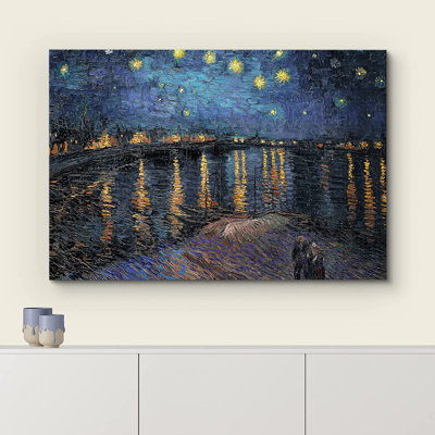Famous Artwork " Starry Night Over The Rhone " by Vincent Van Gogh