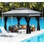 Pavillon de jardin pliable facile à installer, abri de jardin escamotable avec filet à fermeture éclair, sac de transport-126448362