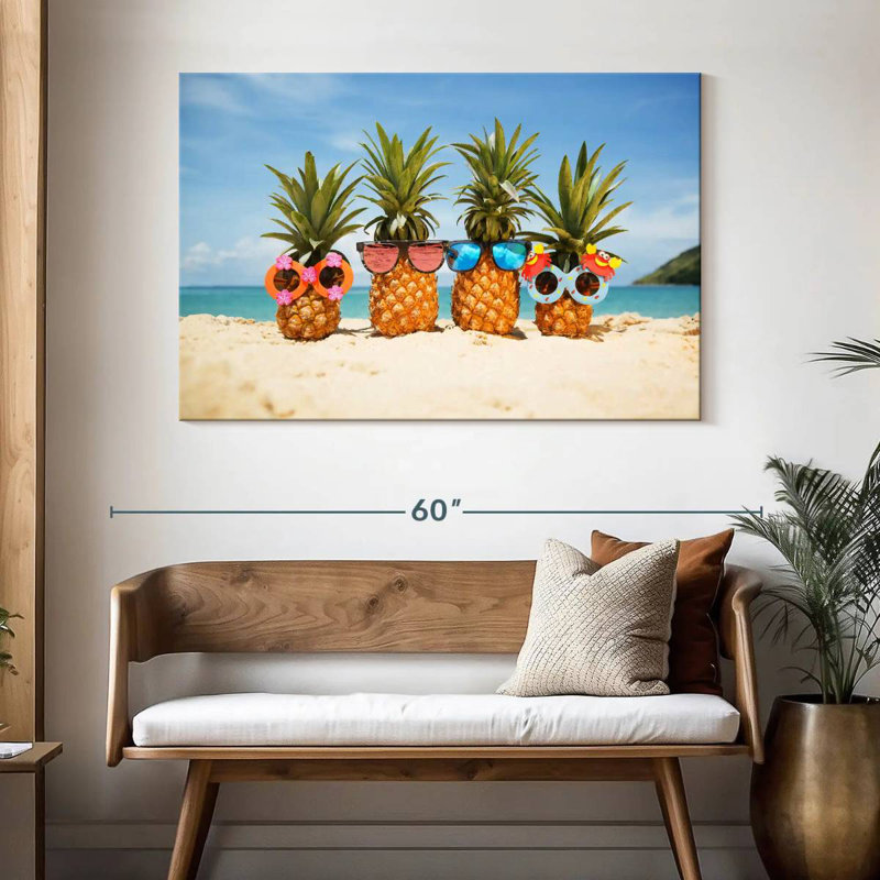 Funny Pineapple Fruit, 32" H x 48" W