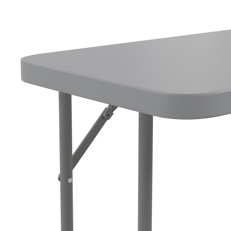 Parker Rectangular Plastic Folding Training and Event Table, Grey, 29" H x 70.8" W x 18" D
