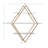 Wooden 3 Shelves Wall Shelf with Diamond Shape