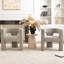 Ensemble de 2 fauteuils modernes rembourrés carrés 28 po.-88068645
