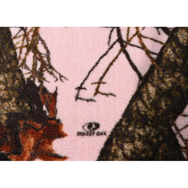 Break-Up Pink Camouflage Tufted Synthetic 6' x 9' Area Rug