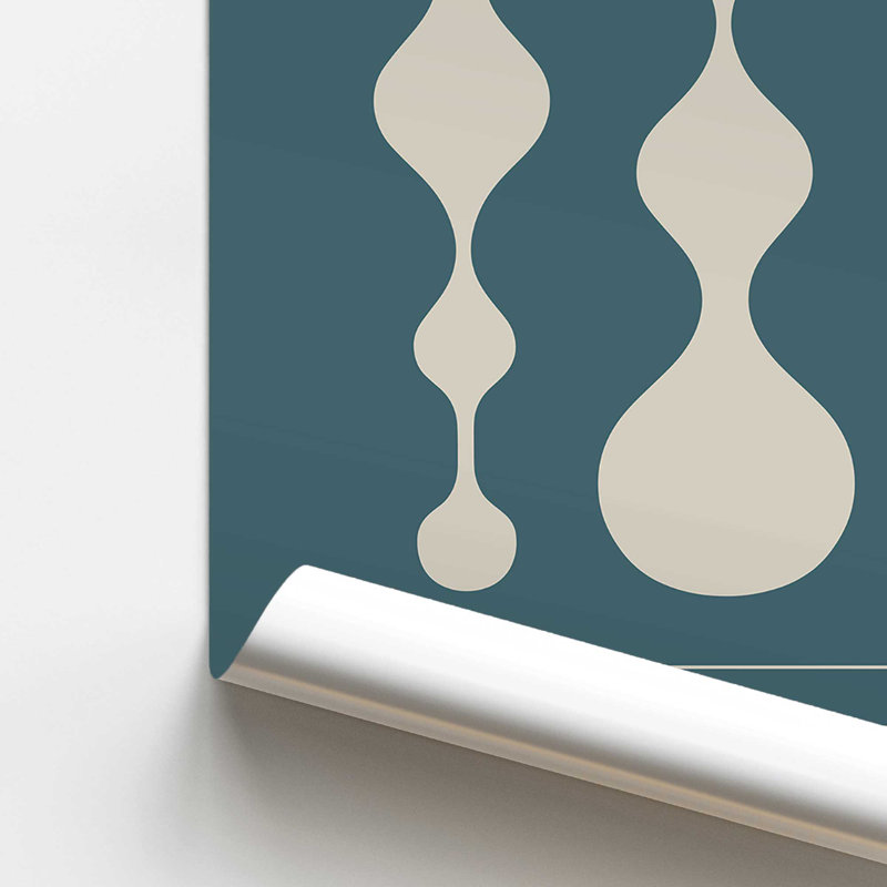 Strom Blue Retro Bauhaus, affiche II, H 20 po x l 16 po, Impression sans cadre