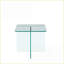 Table basse en verre trempé transparent pour le salon et amp; Extérieur, facile à nettoyer, aucun assemblage requis-797591123
