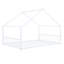 Lit double pleine grandeur en métal, blanc-563098532