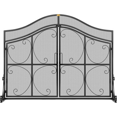 Yosaira Cabinet Iron Fireplace Screen