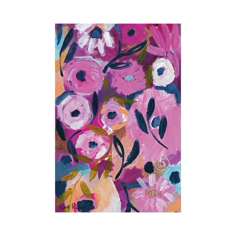 Midnight Blooms by Kait Roberts - Wrapped Canvas Painting, 66.04 cm H x 45.72 cm W