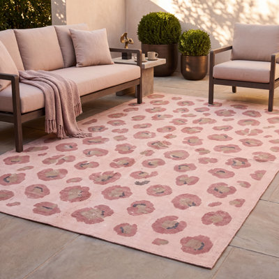 Cotton Washable Animal Print Indoor / Outdoor Rug