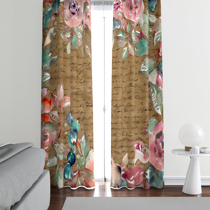 Semi Sheer Curtain Pair, 20" W x 52" L