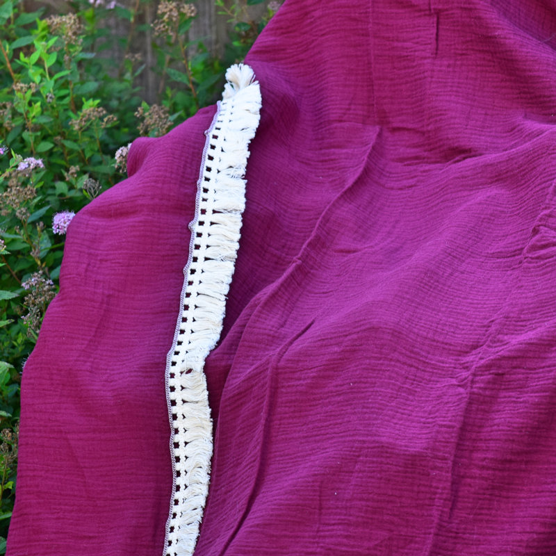 Couverture pour bébé 100% coton Jered, Rouge