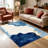 Abstract Watercolor Blue carpet-easy to clean, machine-washable, soft and comfortable; suitable for door mats, kitchens, living rooms, bedrooms, corridors, and laundry areas. Easy to clean, durable carpet for home decoration.-129132238