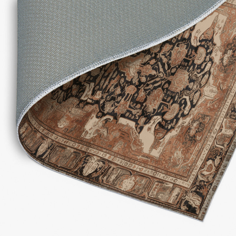 Tapis d'intérieur et d'extérieur brun Persian, Rectangulaire 2 pi x 3 pi