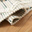 Tapis géométrique en laine / jute / coton tissé à la main Honeyville - ivoire / émeraude-1703138286