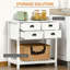 Coffee Bar Cabinet with Four Drawers and Slatted Bottom Shelf