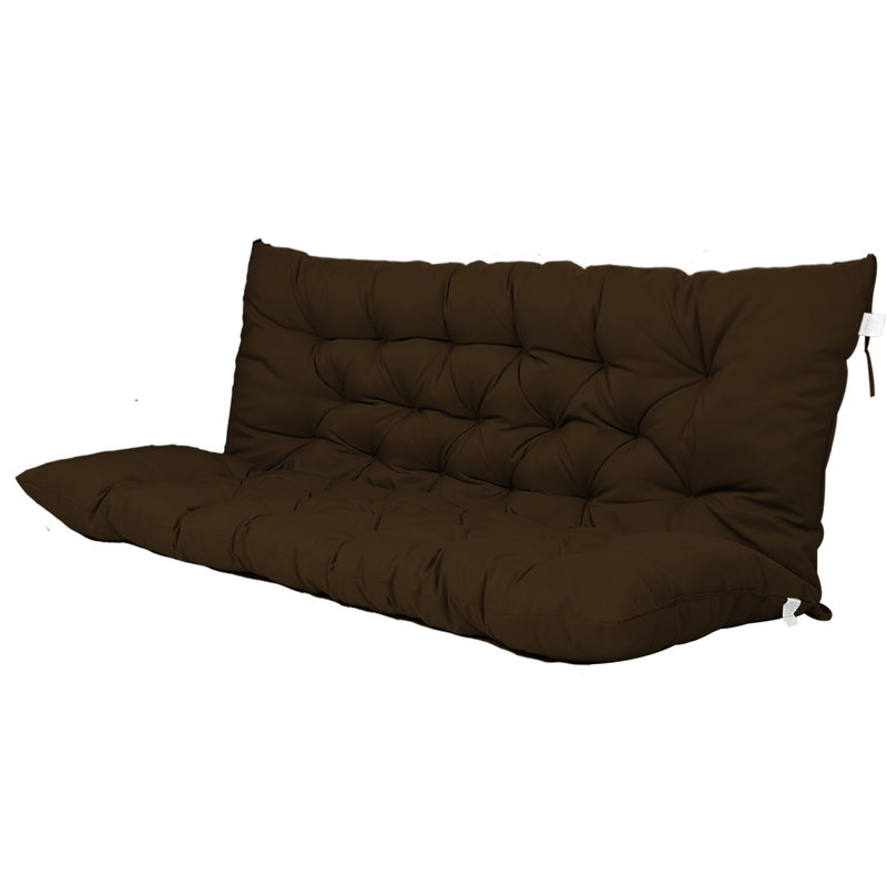 Coussins de siège de remplacement pour balancelle, coussins de banc 2-3 places pour mobilier d'extérieur avec dossier, Brun