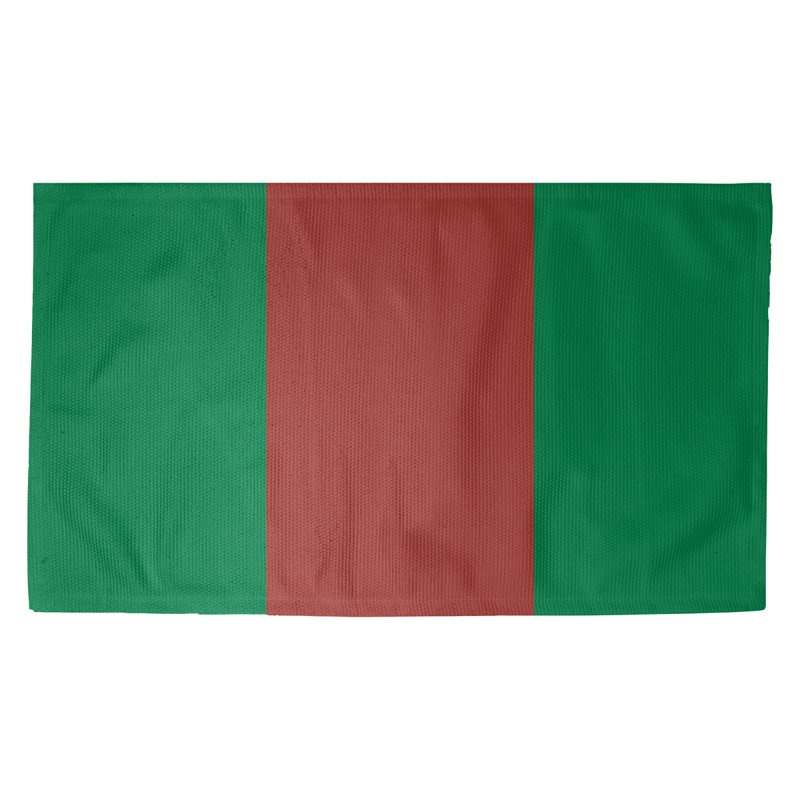 Tapis à rayures vert/doré, Rectangle 5 pi x 3 pi