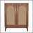 Rattan Wood Yellow Sideboard Buffet Cabinet With Handwoven Doors, Perfect For Modern And Elegant Storage Solutions (Set Of 2)