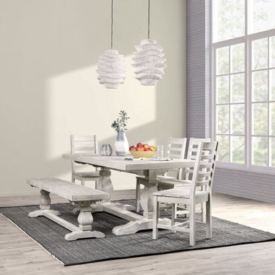 Kinston 78" Solid Wood Trestle Dining Table