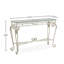 Console moderne en verre et métal avec rangement pour hall d'entrée-1011550740