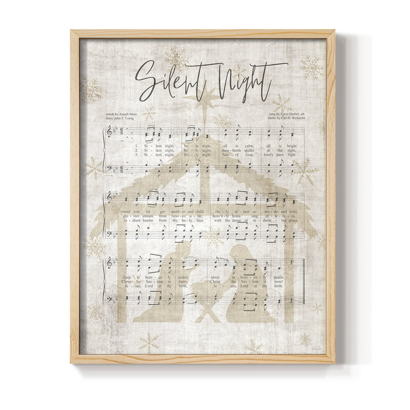 «Silent Night Song», reproduction d'art encadrée, Naturel, H 11 po x l 9 po