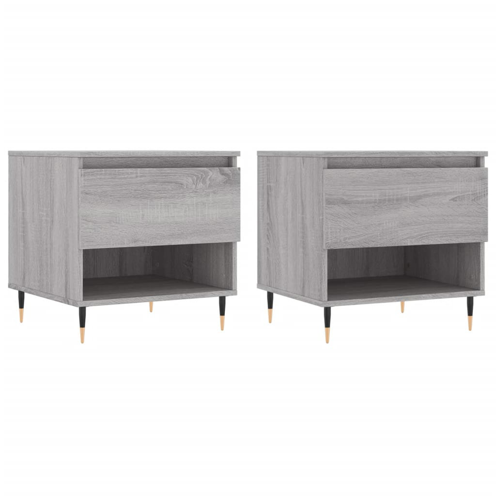 vidaXL - Coffee Tables - 2 Piece Set - Grey - 50x46x50 cm - Image 3