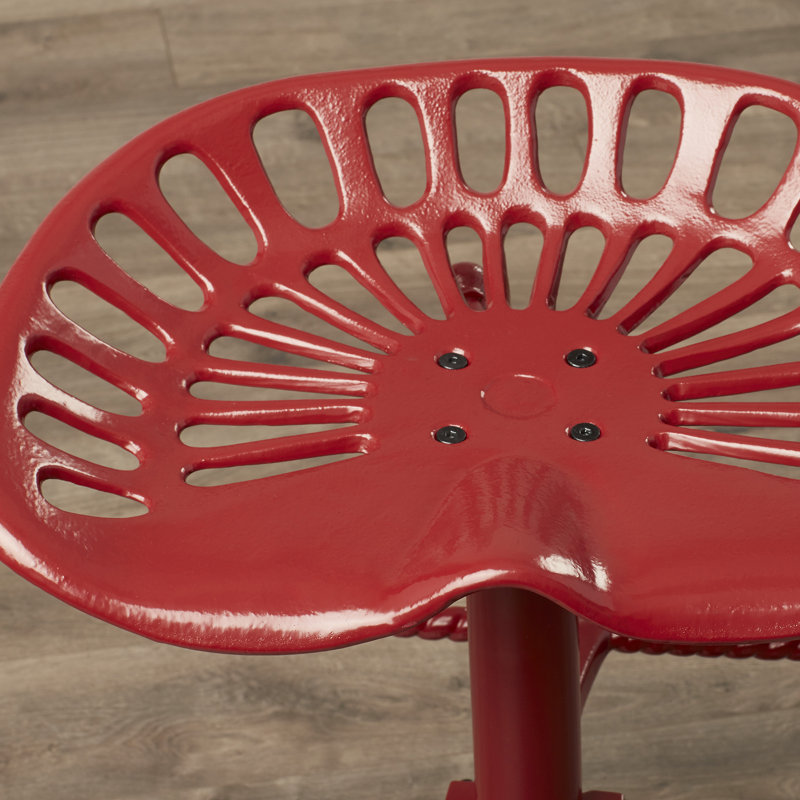 Tabouret pivotant à hauteur réglable Enos, Rouge