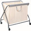 160L Collapsible Laundry Hamper With Wheels, Roll...