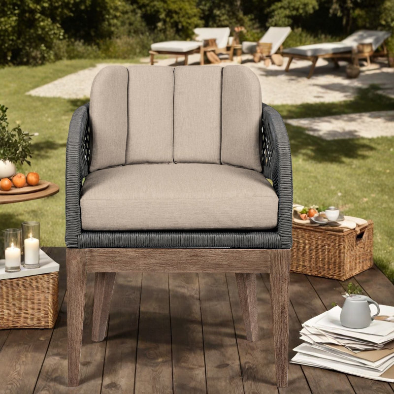 Chaises de patio en bois d'eucalyptus durables, style contemporain pour la maison et le divertissement
