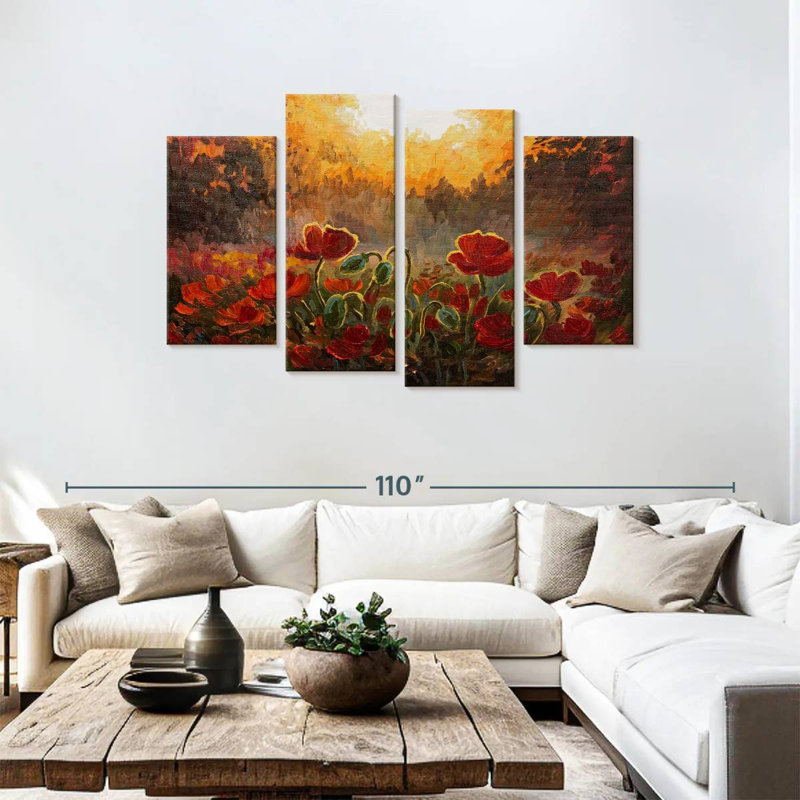 Coquelicots rouges Harnek dans les bois