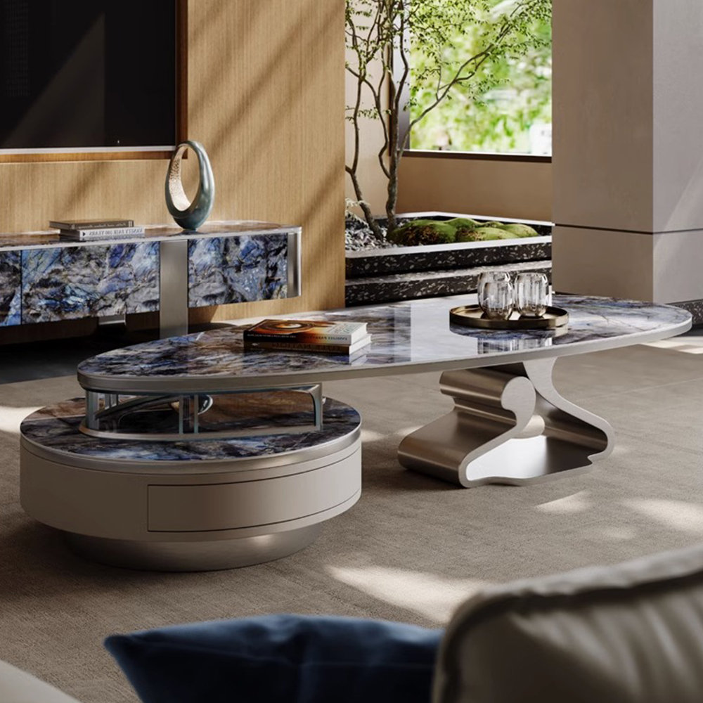 Trentastic Trails Light luxury marble villa high-end coffee table | Wayfair