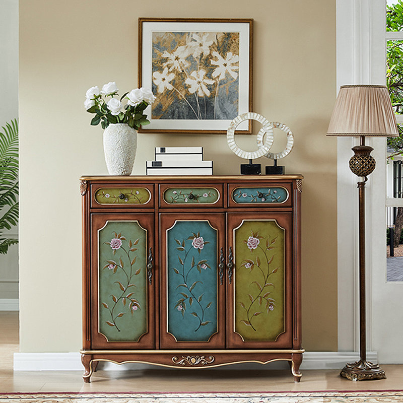 Vintage Shoe Cabinet Side Cabinet 18 Pair Shoe Storage Cabinet