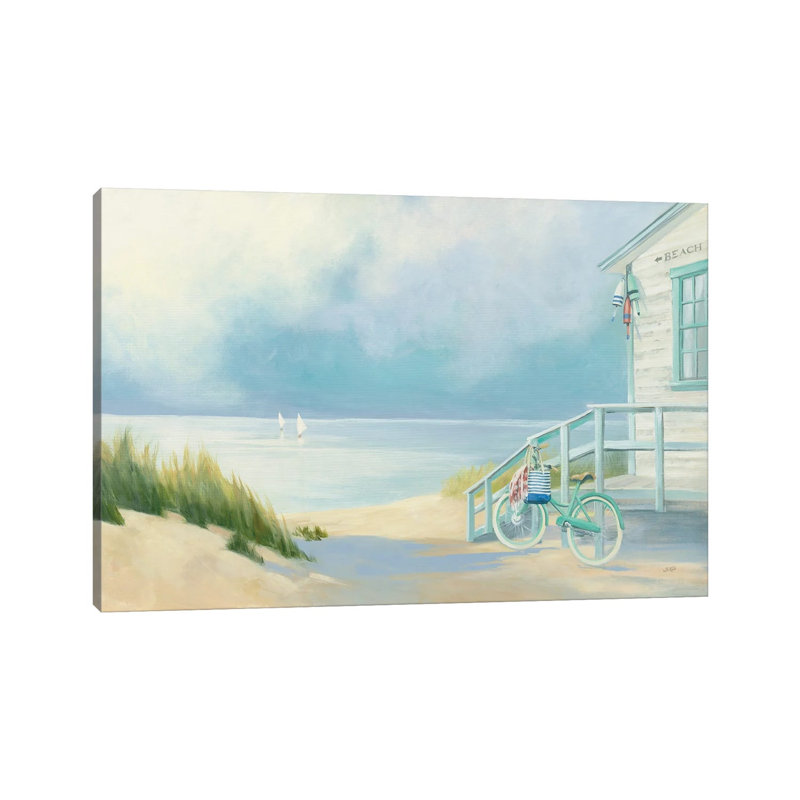 Morning Ride To The Beach by Julia Purinton - Wrapped Canvas Gallery-Wrapped Canvas Giclée, 20.32 cm H x 30.48 cm W