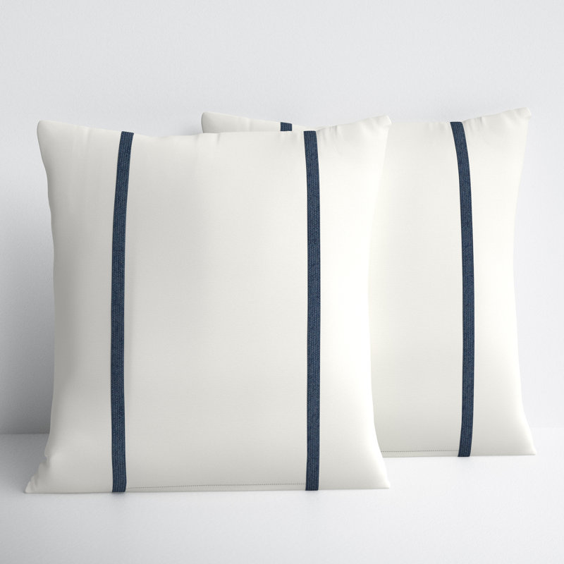 Sansa Striped Outdoor Reversible Throw Pillow, 18" x 18"