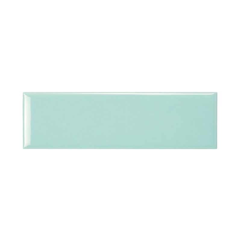 Curvaceous 3" x 12" Ceramic Wall Tile, Turquoise