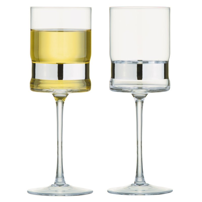 11,75 oz. Soho Ensemble de verres à vin tout usage en verre Glass, Argent argent