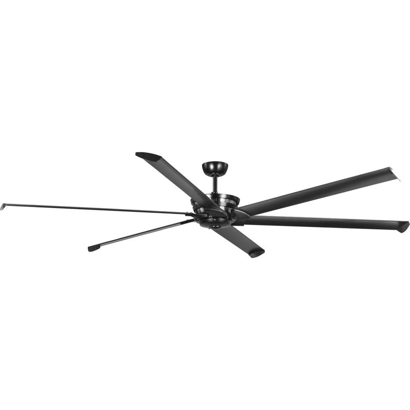 Ventilateur de plafond standard Huff à 6 pales de 96 pouces, Noir