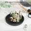 Plateau décoratif rond en bois, porte-bougie et plateau de service, centre de table basse rustique