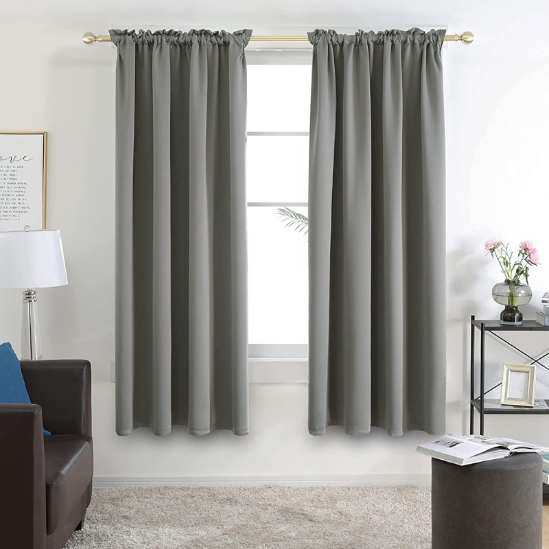 Northmoore Room Darkening Curtain Pair, 42" W x 54" L, Light Gray