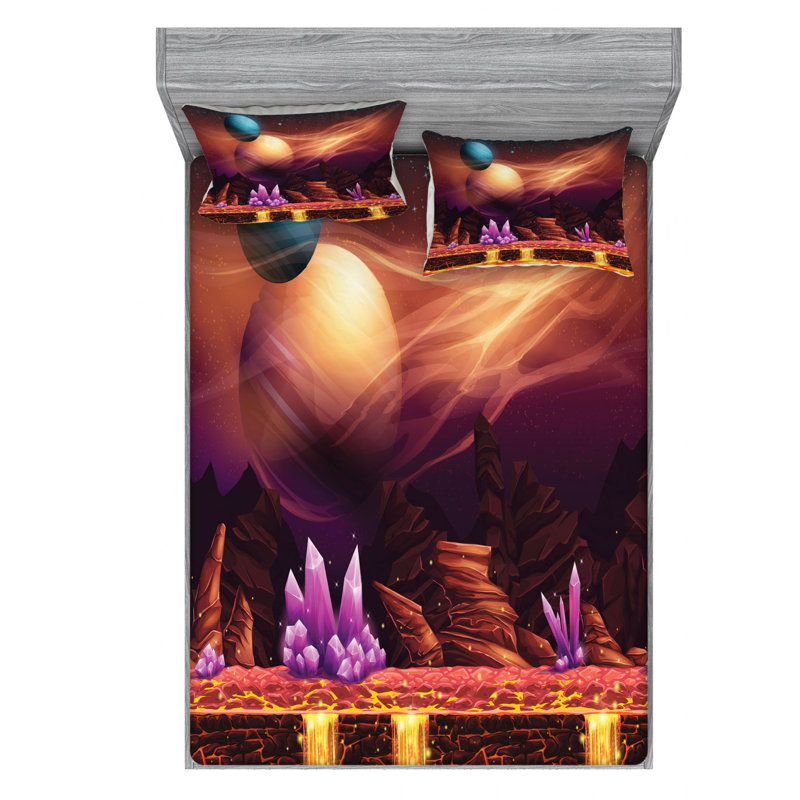 Microfiber Sheet Set, Queen Sheet Set with Fitted Sheet