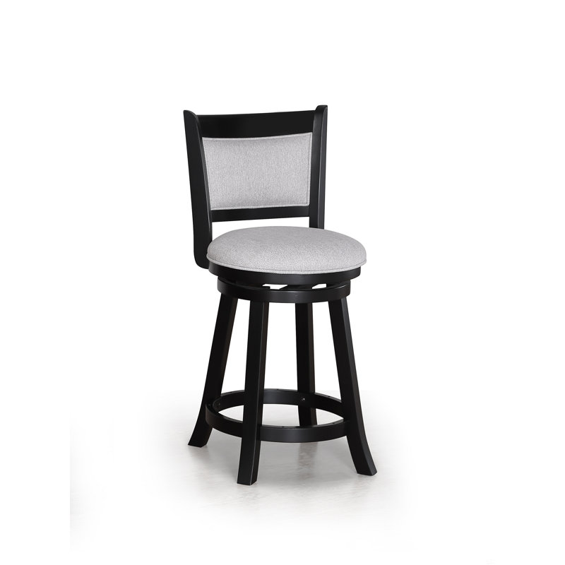 2 tabourets de pub pivotants à hauteur de comptoir et siège rembourré