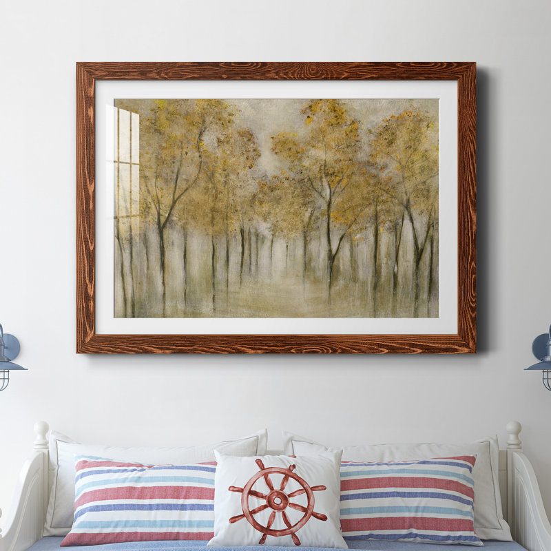 «Golden Spring», impression encadrée sur papier, H 31,5 po x l 23,5 po x P 1,5 po, Papier avec cadre érable