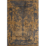 Rapture Gray/Orange Camouflage Luxury Area Rug