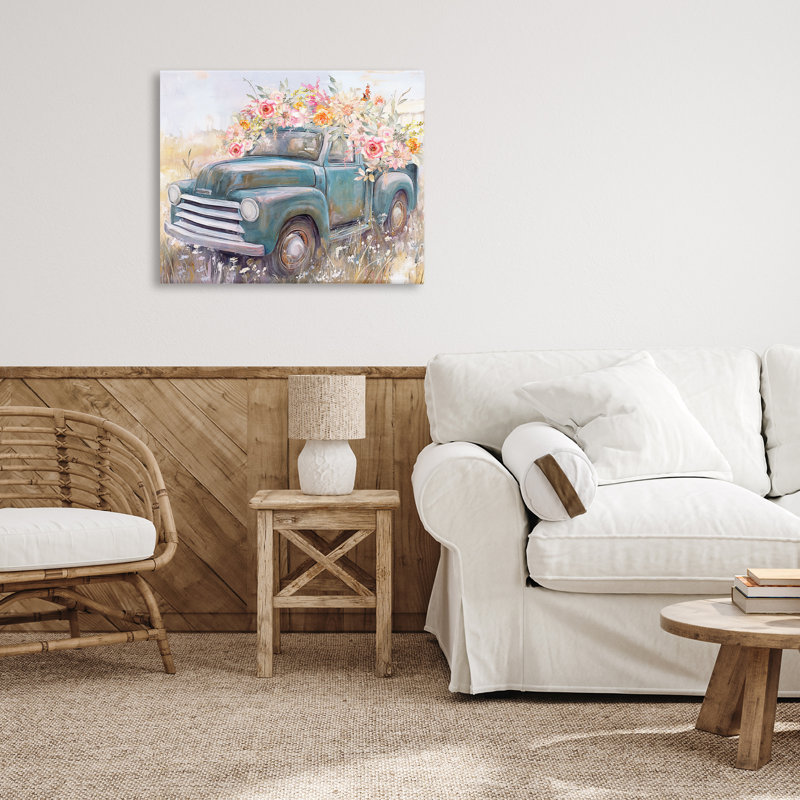 «Country Cargo Flower Truck Canvas» par Nina Blue, H 16 po x l 20 po