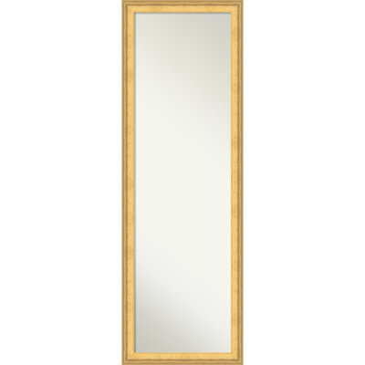 Non-Beveled Wood Door Mirror, Owen Gold Frame - Full Length Mirror, Wall Mirror