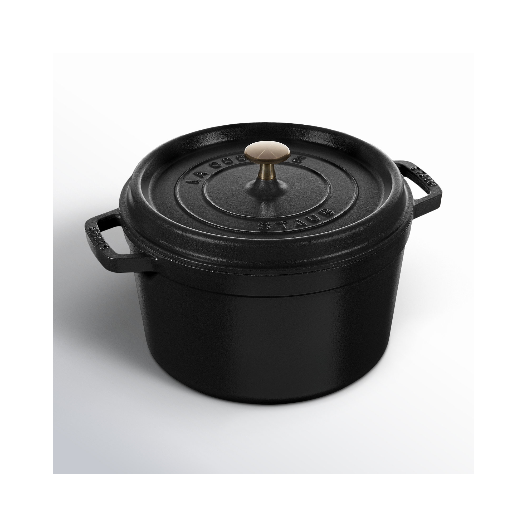 Staub Cast Iron 5-qt Tall Cocotte, Black