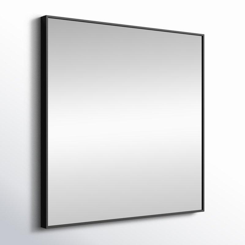 Miroir mural Sabine, 36 po x 36 po, Noir