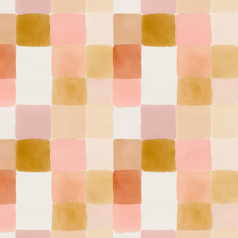 Papier peint à carreaux, aquarelle