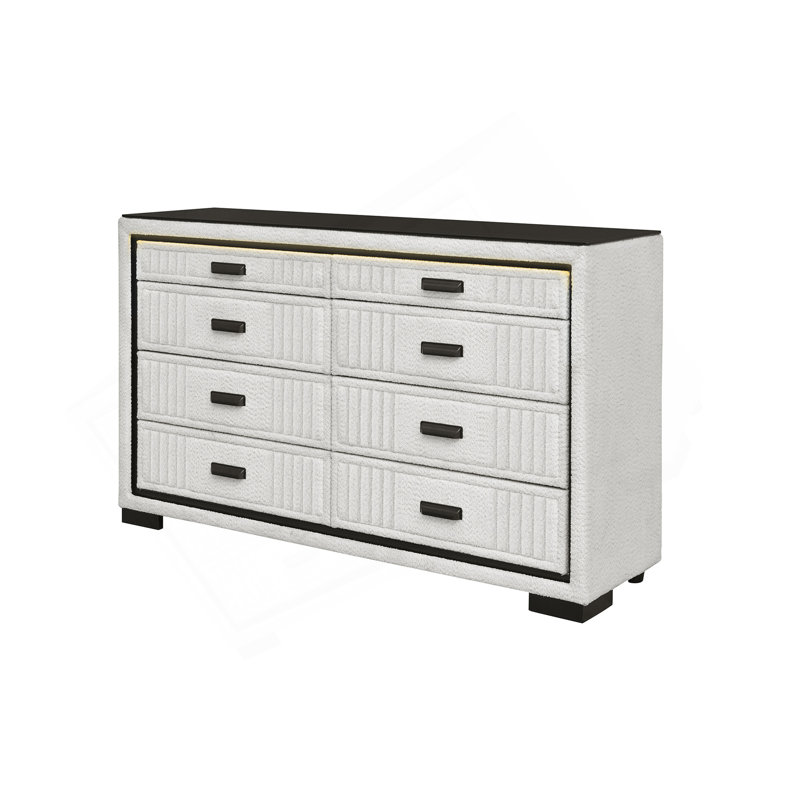 Commode blanche et noire Isaiah